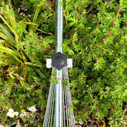 Garden Rake Adjustable Expandable Garden Leaf Lawn Rake for Gardening - Perfect for Lawn, Leaves, Moss Removal, Garden Cleanup