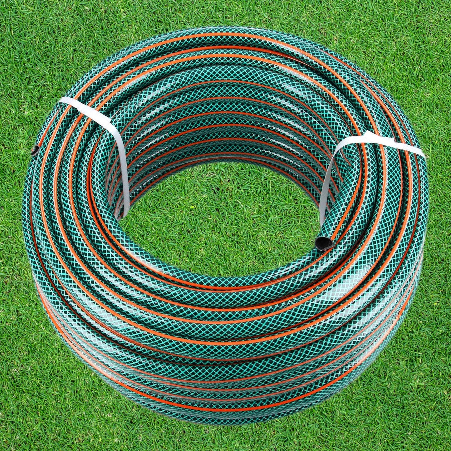 20m / 65ft Garden Hose Pipe - 1/2" 4-Layer PVC Hosepipe - Economy Outdoor Green Watering Tube
