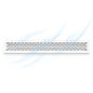 Rectangular Metal Ventilation Grille 460 x 45mm - White Matt Colour - Air Vent Cover,  485 x 60mm Overall, 15mm Flange
