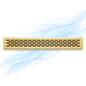 Rectangular Metal Ventilation Grille 460 x 65mm - Gold Matt Colour - Air Vent Cover,  485 x 80mm Overall, 15mm Flange