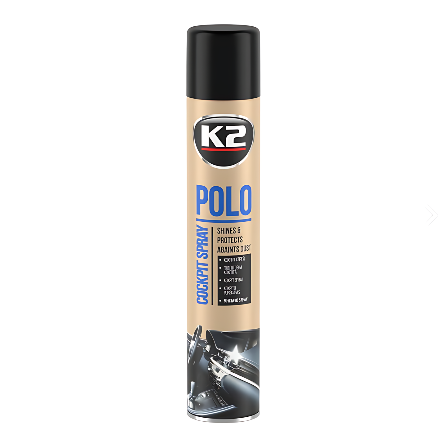 K2 Polo Cockpit Fahren Dashboard Cleaner 750ml - Car Interior Plastic and Rubber Care for Dashboard, Trim, Furniture