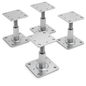 4x 110-150mm Steel Adjustable Timber Post Base 110mm for Decking, Gazebos, Fences, Pergolas, Carports, Canopies, Garden Structures