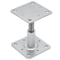 110-150mm Steel Adjustable Timber Post Base 110mm for Decking, Gazebos, Fences, Pergolas, Carports, Canopies, Garden Structures