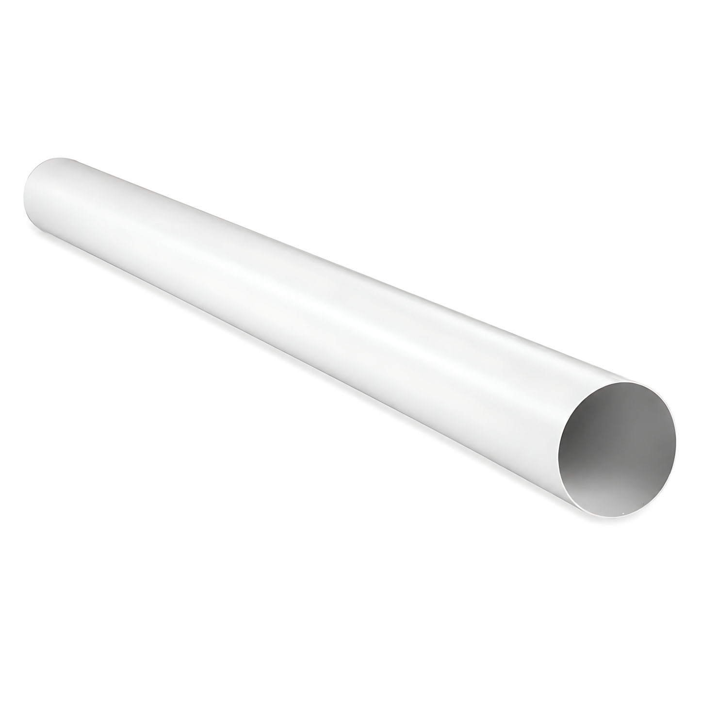 Rigid Round PVC Ventilation Duct 100mm x 1000mm for Extractor Fans, Bathrooms, Kitchens, Utility Rooms - 40 C Thermal Resistance