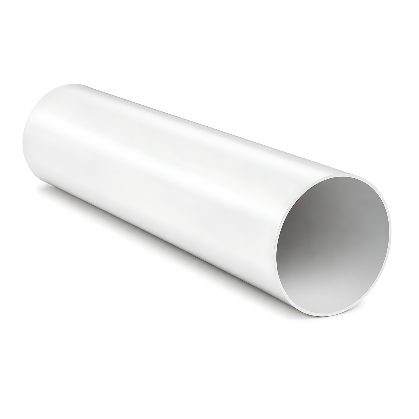 Rigid Round PVC Ventilation Duct 100mm x 500mm for Extractor Fans, Bathrooms, Kitchens, Utility Rooms - 40 C Thermal Resistance