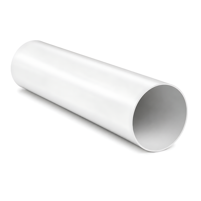 Rigid Round PVC Ventilation Duct 100mm x 500mm for Extractor Fans, Bathrooms, Kitchens, Utility Rooms - 40 C Thermal Resistance