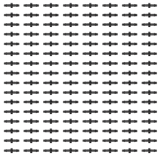 4mm Straight Micro Irrigation Fittings - Pack of 100 Barbed Joiner Connectors for Drip Line, Micro Tube, Garden Watering, Pots