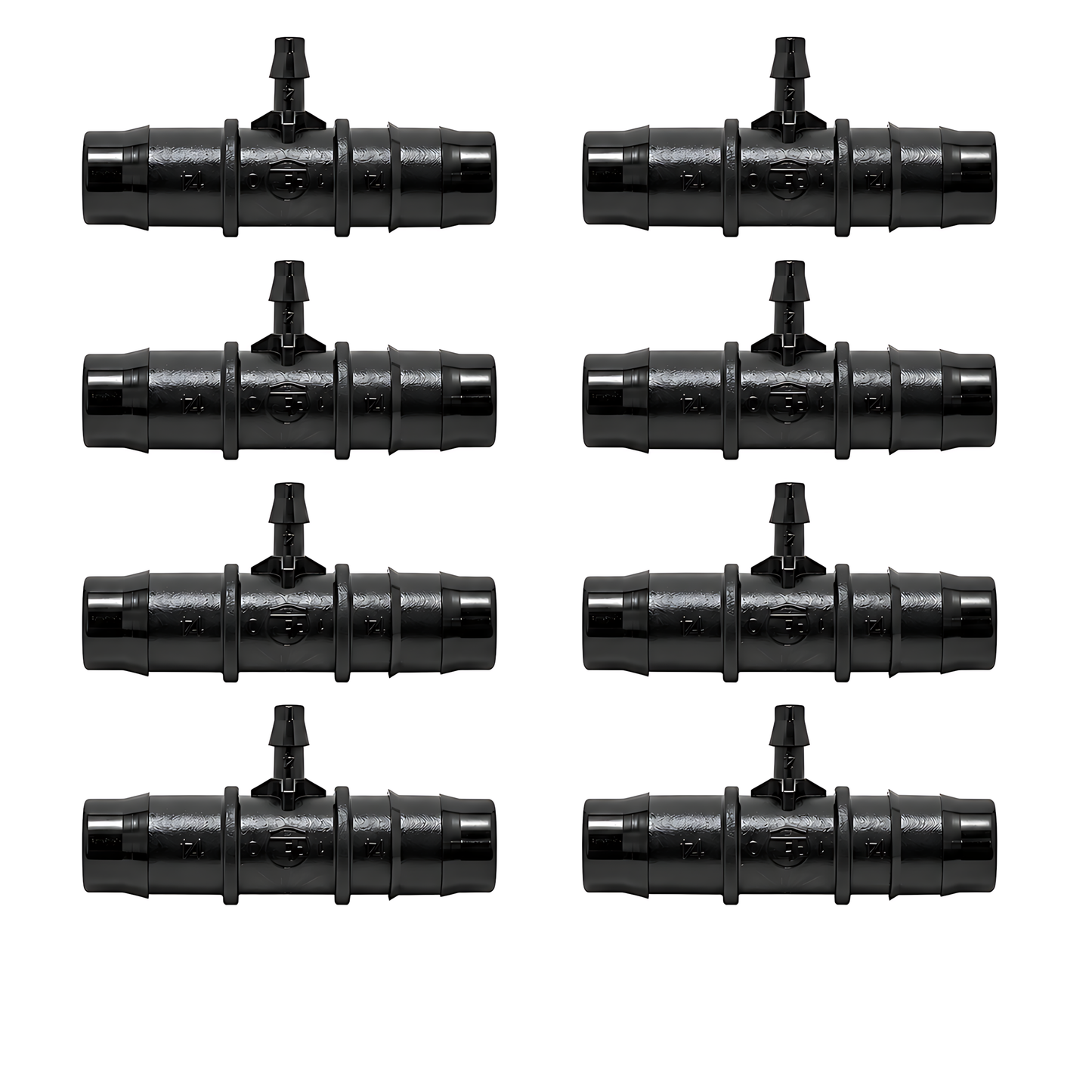 Reducing Tee Fittings 13mm to 4mm - Pack of 10 Irrigation Barbed Connectors for Drip Line, Micro Tube, Garden Watering, Greenhouse