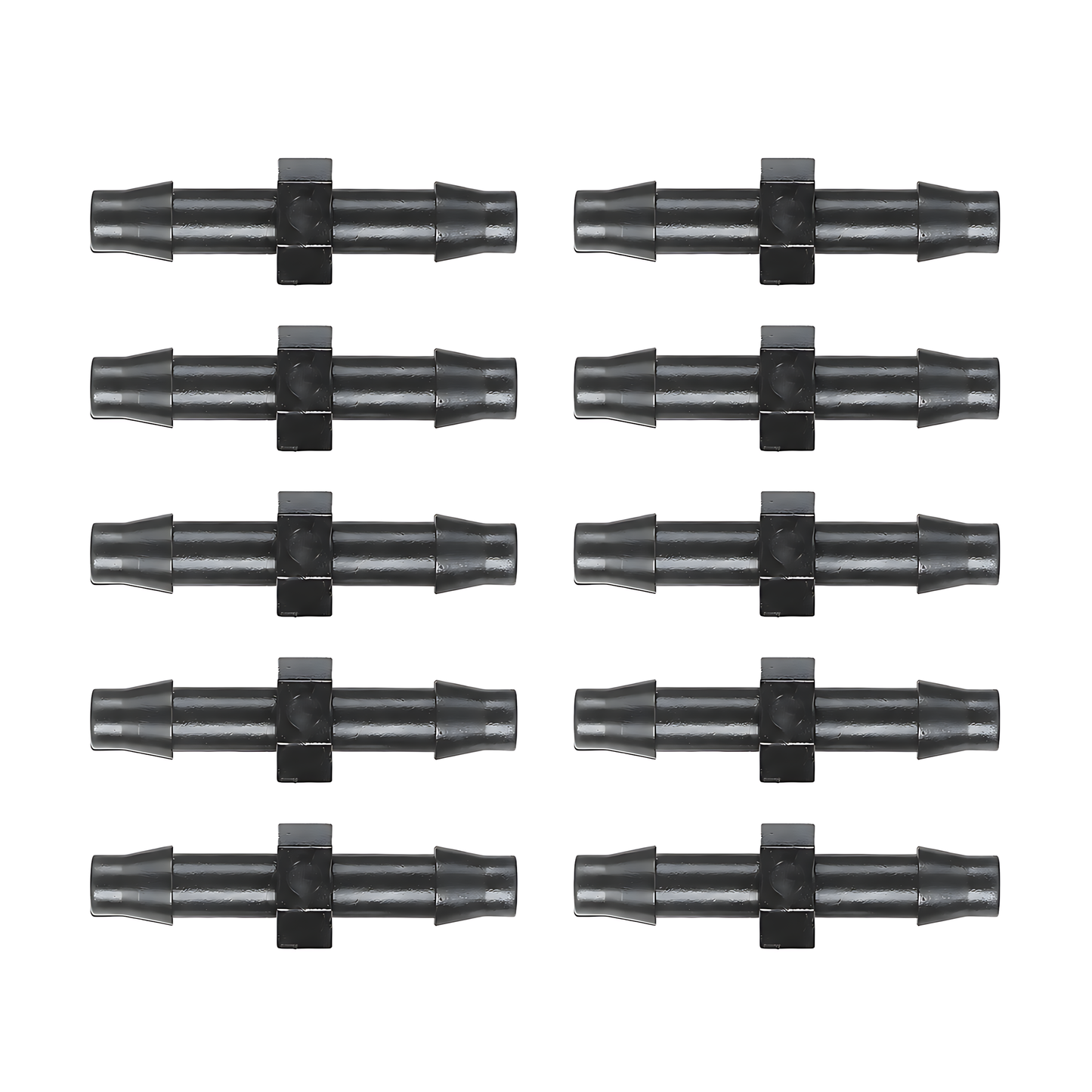 4mm Straight Micro Irrigation Fittings - Pack of 10 Barbed Joiner Connectors for Drip Line, Micro Tube, Garden Watering, Pots