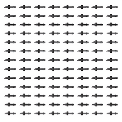 4mm Adaptor Barb x Thread Micro Irrigation Fittings - Pack of 100 Barbed to Threaded Connectors for Drip Line, Micro Tube, Watering