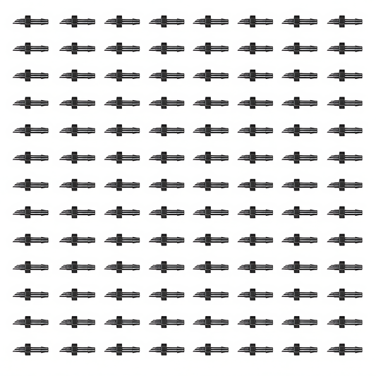 4mm Adaptor Barb x Thread Micro Irrigation Fittings - Pack of 100 Barbed to Threaded Connectors for Drip Line, Micro Tube, Watering