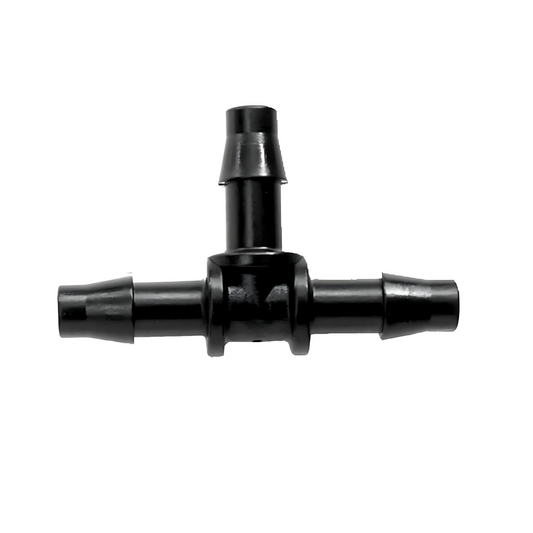 4mm Tee Micro Irrigation Fittings - Pack of 50 Barbed T Connectors for Drip Line, Micro Tube, Pots, Greenhouse, Raised Beds