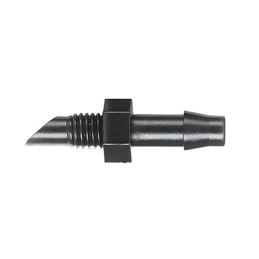 4mm Adaptor Barb x Thread Micro Irrigation Fittings - Pack of 10 Barbed to Threaded Connectors for Drip Line, Micro Tube, Watering