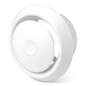 Round Ceiling Air Vent Diffuser 100mm with Adjustable Airflow Plate, White - 150mm Face Diameter, 60mm Depth, PS Construction