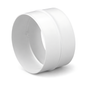 Rigid Round Ventilation Duct Connector 100mm for Extractor Fans, White - 100mm Straight Coupling, 40 C Thermal Resistance