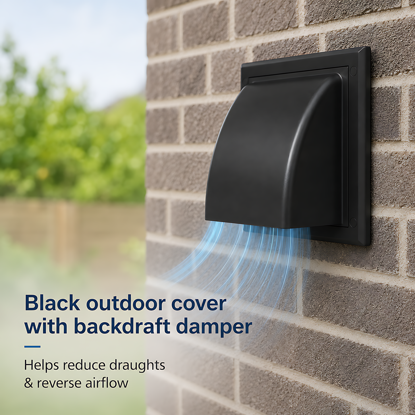 100mm Through-Wall Ventilation Kit with 500mm Duct and Backdraft Damper for Bathrooms, Kitchens, Toilets and Utility Rooms