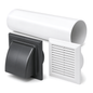 100mm Through-Wall Ventilation Kit with 500mm Duct and Backdraft Damper for Bathrooms, Kitchens, Toilets and Utility Rooms