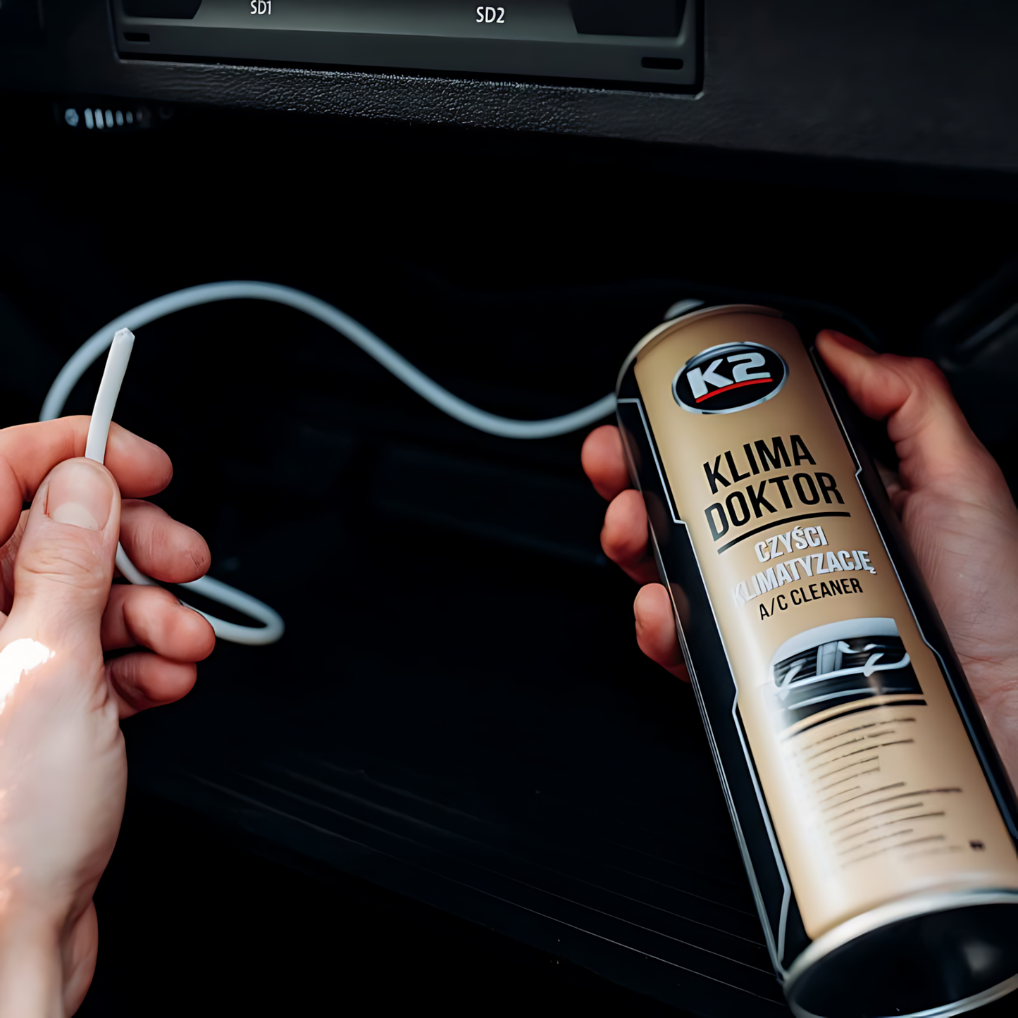 K2 Klima Doktor 500ml - Air Conditioning Cleaning Foam - Odour Eliminator for Car Air Conditioning