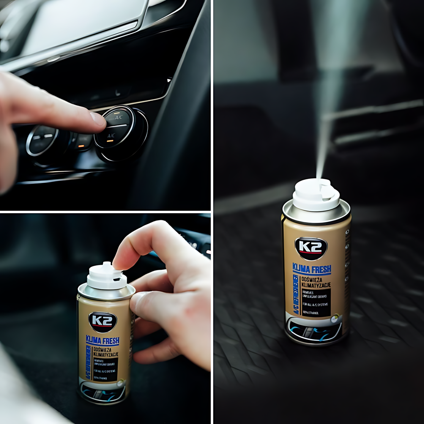 K2 Klima Fresh 150ml - Air Conditioning Cleaning Bomb - Odour Eliminator for Car Air Conditioning