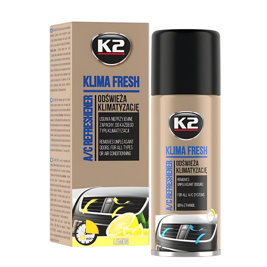 K2 Klima Fresh 150ml - Air Conditioning Cleaning Bomb - Odour Eliminator for Car Air Conditioning