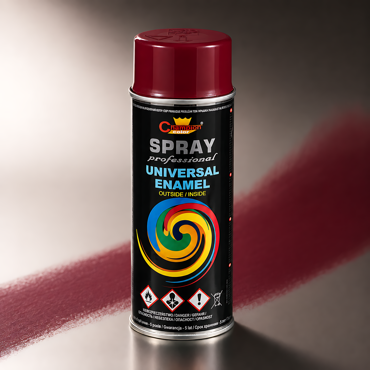 Gloss Spray Paint 400ml Universal Multi-Surface - RAL 3004 Purple Red - For Metal, Wood, Ceramic, Plastic - Indoor and Outdoor Use