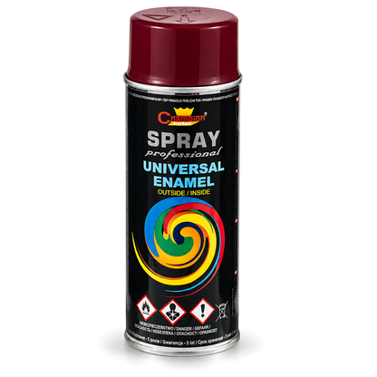 Gloss Spray Paint 400ml Universal Multi-Surface - RAL 3004 Purple Red - For Metal, Wood, Ceramic, Plastic - Indoor and Outdoor Use
