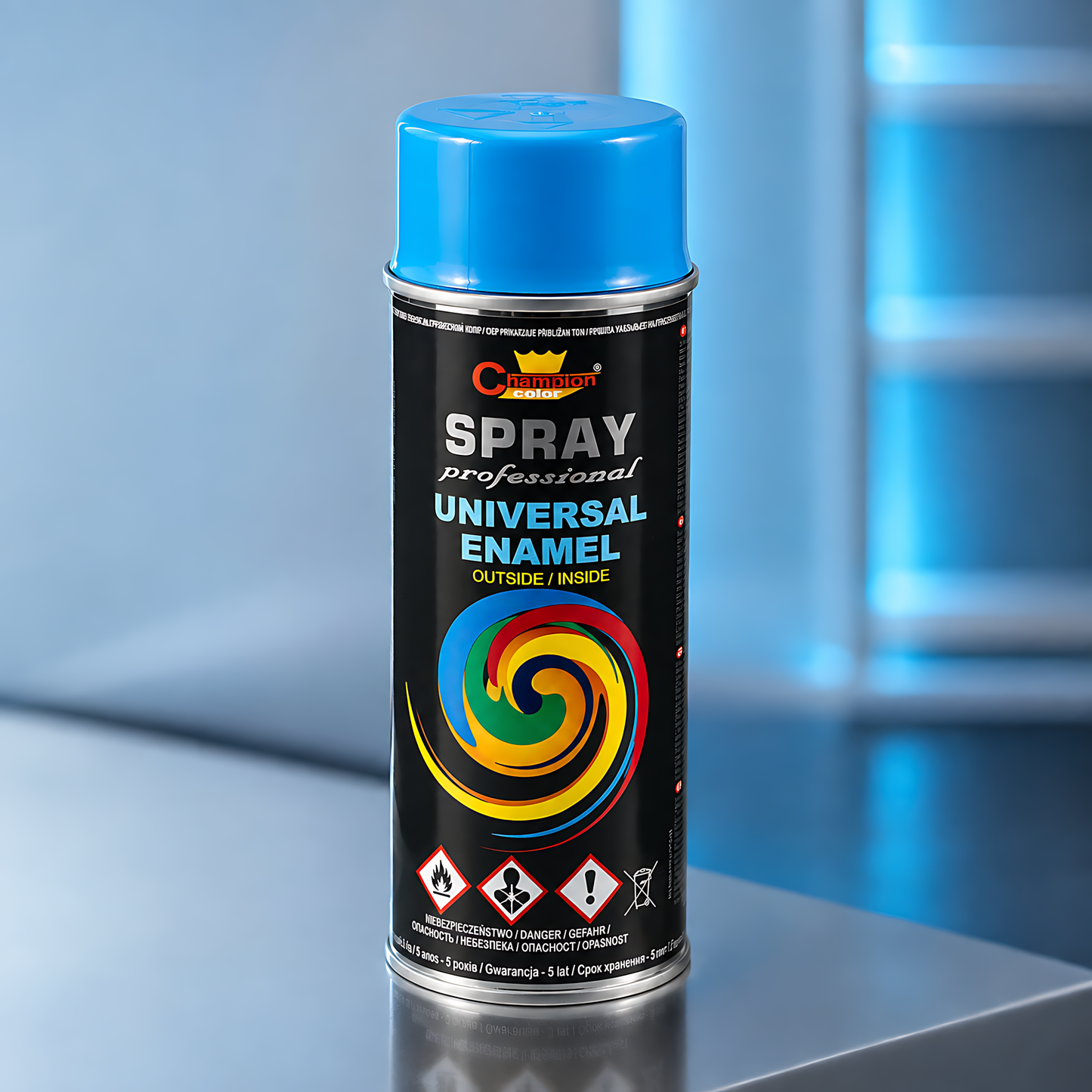 2 x 400ml Gloss Spray Paint Universal Multi-Surface - RAL 5012 Light Blue - For Metal, Wood, Plastic - Indoor and Outdoor Use