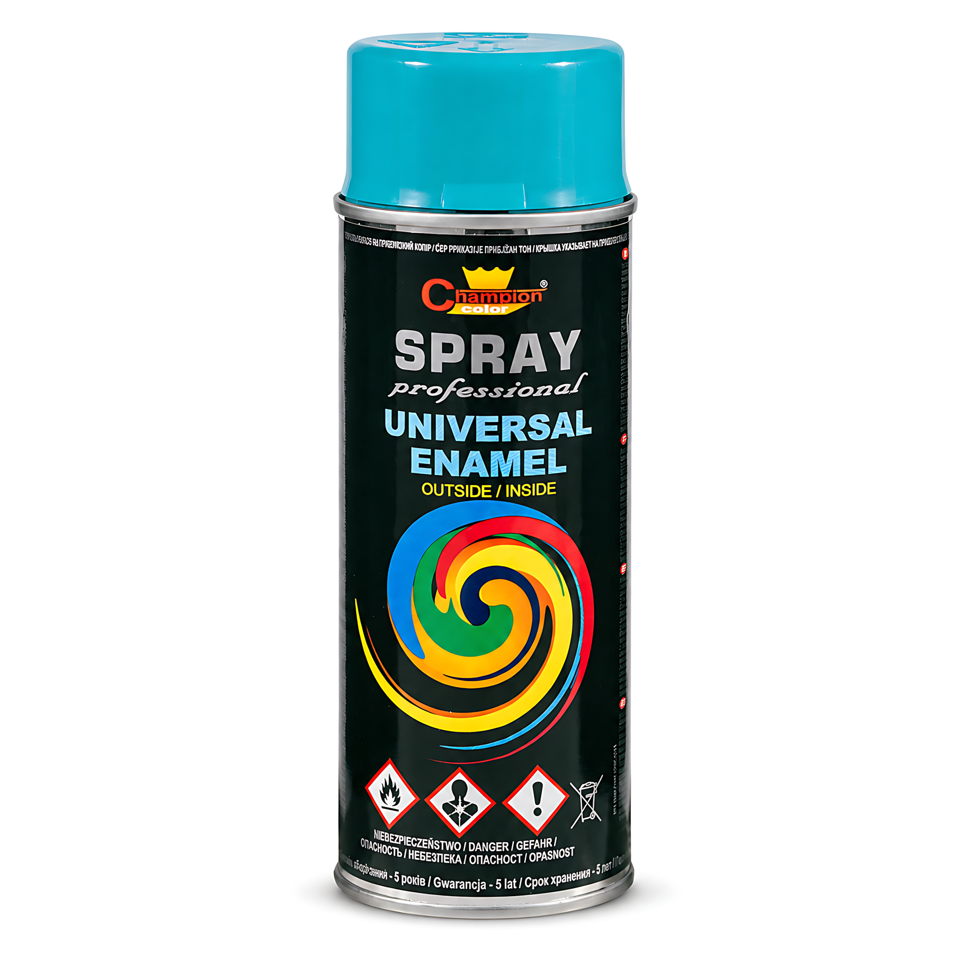 Gloss Spray Paint 400ml Universal Multi-Surface - RAL 5021 Water Blue - For Metal, Wood, Ceramic, Plastic - Indoor and Outdoor Use