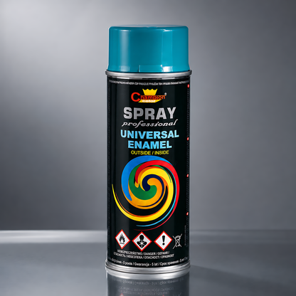 Gloss Spray Paint 400ml Universal Multi-Surface - RAL 5021 Water Blue - For Metal, Wood, Ceramic, Plastic - Indoor and Outdoor Use