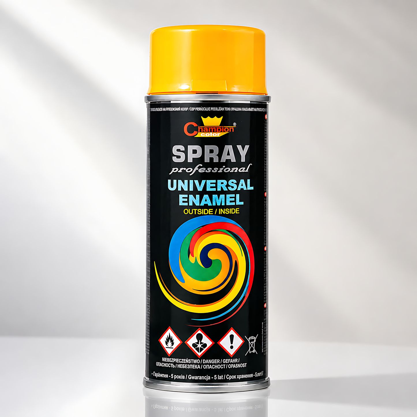 Gloss Spray Paint 400ml Universal Multi-Surface - RAL 1028 Melon Yellow - For Metal, Wood, Ceramic, Plastic - Indoor & Outdoor Use