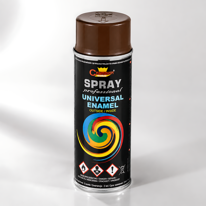Gloss Spray Paint 400ml Universal Multi-Surface - RAL 8017 Chocolate Brown - For Metal, Wood, Plastic - Indoor and Outdoor Use