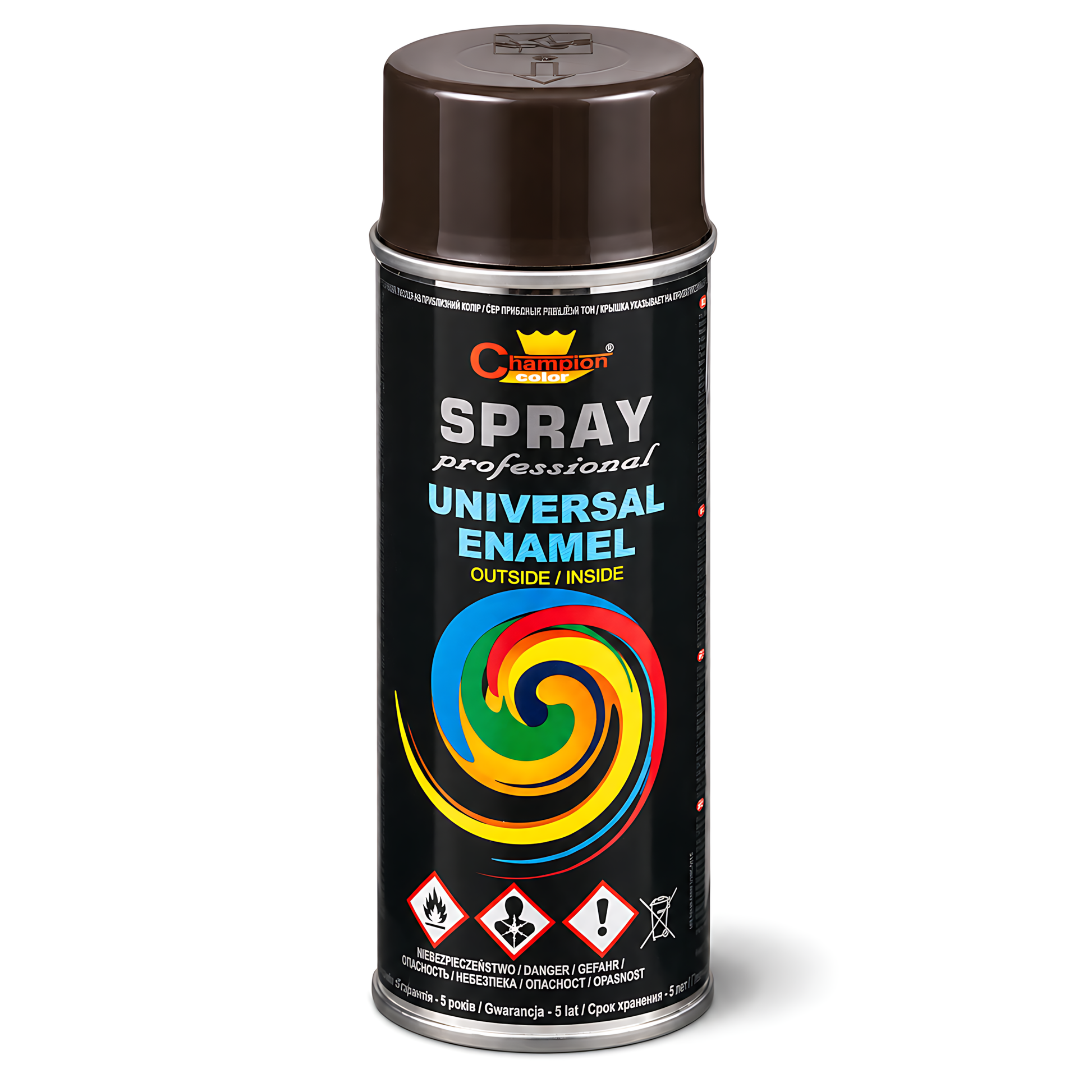 Gloss Spray Paint 400ml Universal Multi-Surface - RAL 8019 Grey Brown - For Metal, Wood, Ceramic, Plastic - Indoor and Outdoor Use
