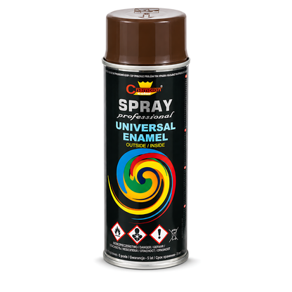 Gloss Spray Paint 400ml Universal Multi-Surface - RAL 8017 Chocolate Brown - For Metal, Wood, Plastic - Indoor and Outdoor Use