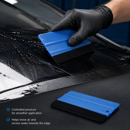 2 x Felt Edge Vinyl Wrap Squeegee 125 x 80mm for Car Decals, Window Film, Vinyl Wraps, Graphics and Stickers Applicator