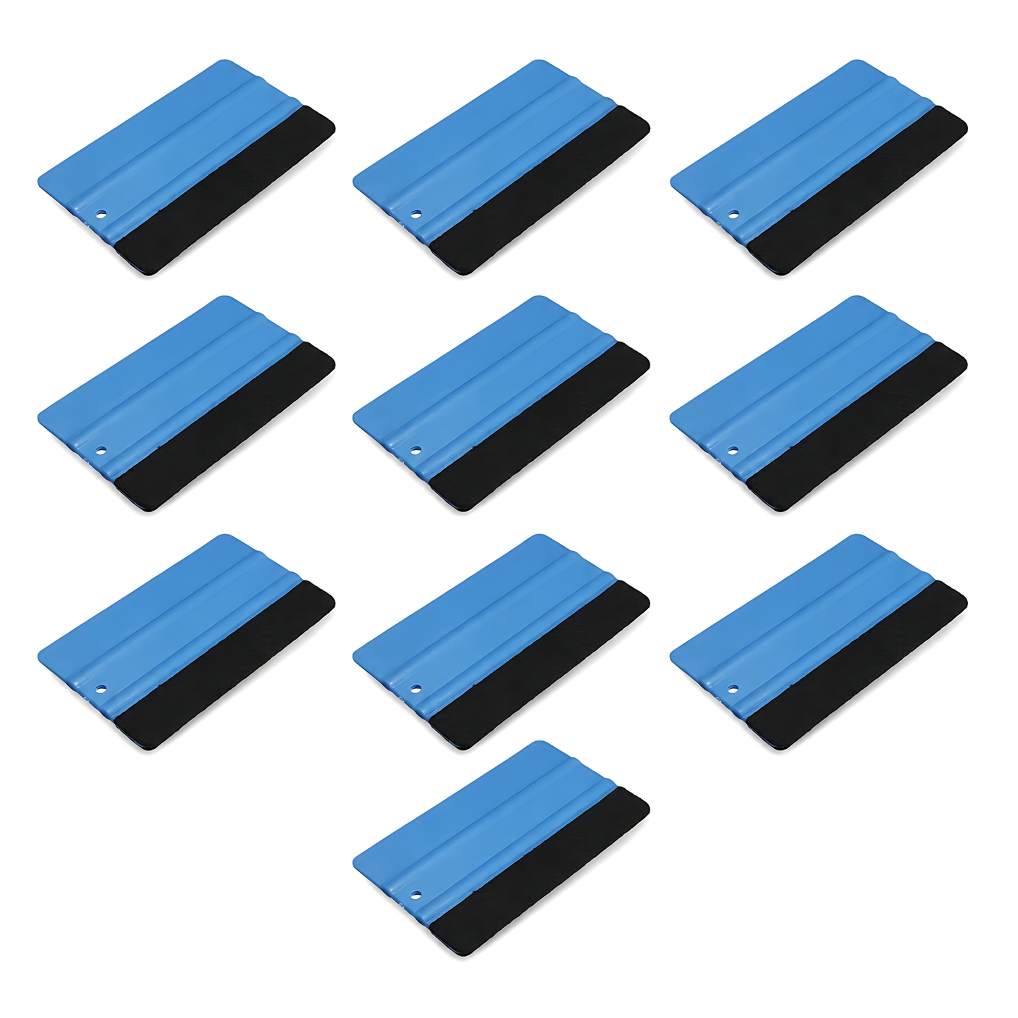10 x Felt Edge Vinyl Wrap Squeegee 125 x 80mm for Car Decals, Window Film, Vinyl Wraps, Graphics and Stickers Applicator