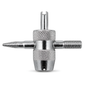 4-in-1 Tyre Valve Tool for Cars & Bikes, Core Remover, Thread Repair - Valve Stem Cleaning, Internal & External Thread Chasing