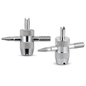 2 x 4-in-1 Tyre Valve Tool for Cars & Bikes, Core Remover, Thread Repair - Valve Stem Cleaning, Internal & External Thread Chasing