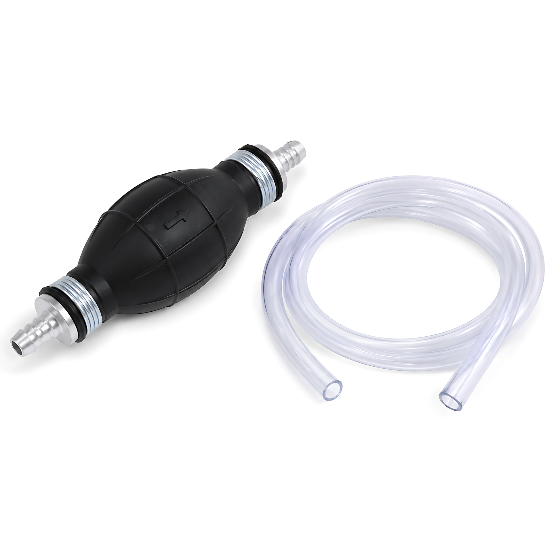 Manual Petrol and Diesel Transfer Siphon Pump with 90cm Hose, One-Way Valve - Fuel Line Priming, Vehicle and Jerry Can Transfer