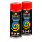 2 x 400ml Gloss Spray Paint Universal Multi-Surface - RAL 3000 Flame Red - For Metal, Wood, Plastic - Indoor and Outdoor Use