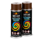 2 x 400ml Gloss Spray Paint Universal Multi-Surface - RAL 8017 Choco Brown - For Metal, Wood, Plastic - Indoor and Outdoor Use