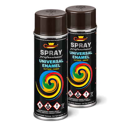 2 x 400ml Gloss Spray Paint Universal Multi-Surface - RAL 8019 Grey Brown - For Metal, Wood, Plastic - Indoor and Outdoor Use