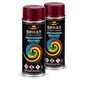2 x 400ml Gloss Spray Paint Universal Multi-Surface - RAL 3004 Purple Red - For Metal, Wood, Plastic - Indoor and Outdoor Use