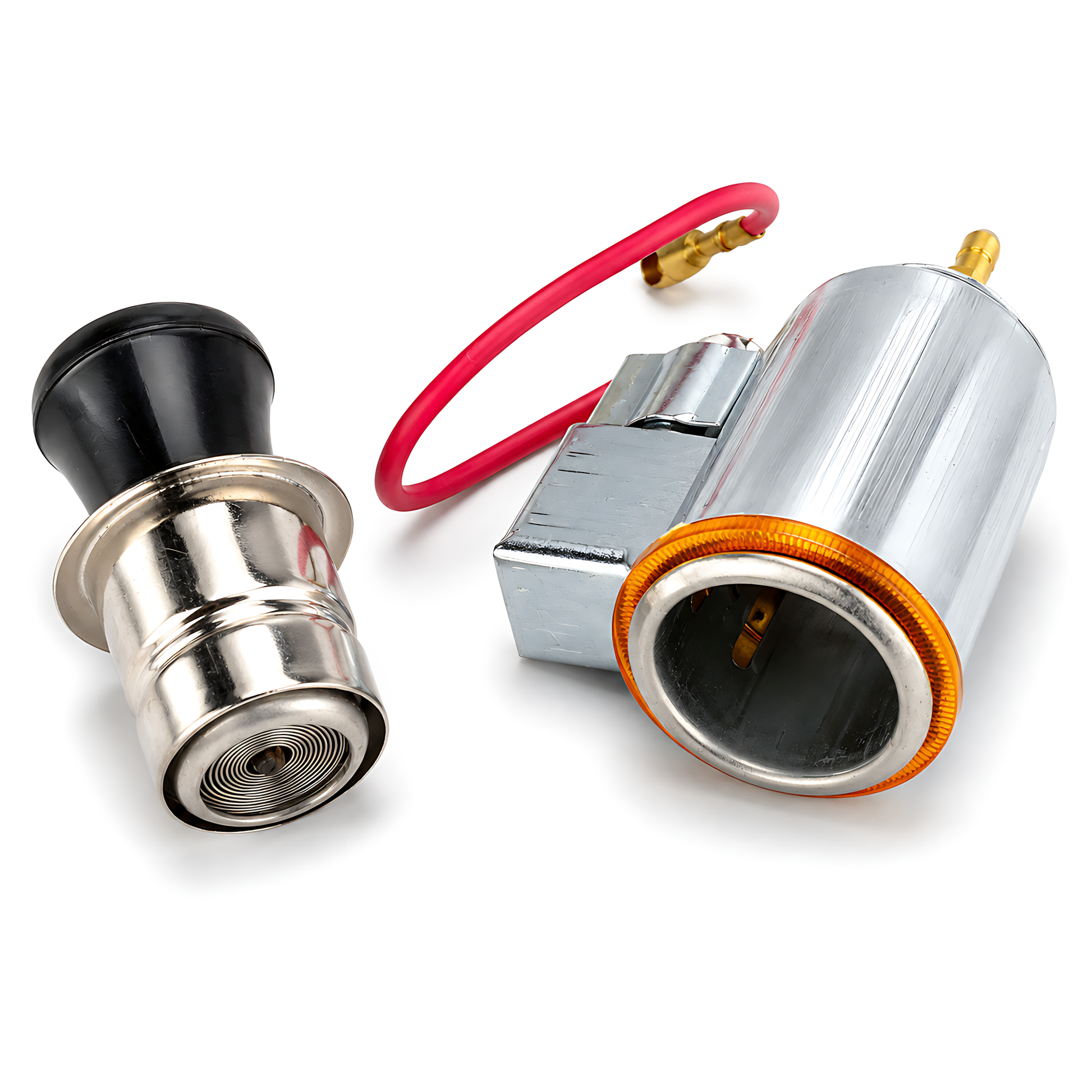 12V Car Cigarette Lighter Socket and Power Outlet with Orange Illumination, Accessory Power Point - for Cars, Vans, Campers