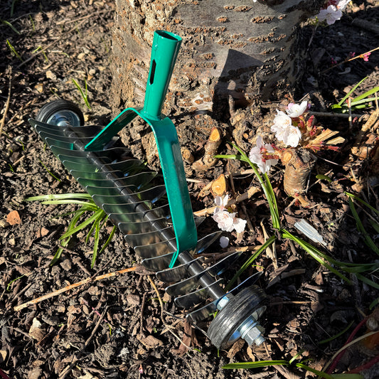 Lawn Aerator Scarifier Head, Effective Manual Lawn Grass Soil Maintenance, Hand Dethatching Rake, Garden Tool (Rolling)