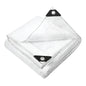 5 x 5 m Heavy-Duty Tarpaulin Cover - Clear 100GSM - Waterproof, Frost-Resistant, UV Protection, Multipurpose, Groundsheet
