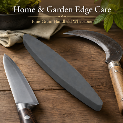 2 x Sharpening Stones 23cm Fine Grain Whetstones for Kitchen Knives, Scythes, Sickles, Garden Blades, Fine Edge Honing