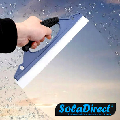 30 cm / 12" Silicone Water Squeegee, Multi-Purpose Soft Blade for Cars, Windows, Shower Doors, Glass, Tiles, Boats - Streak-Free