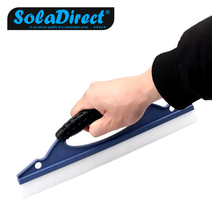 30 cm / 12" Silicone Water Squeegee, Multi-Purpose Soft Blade for Cars, Windows, Shower Doors, Glass, Tiles, Boats - Streak-Free