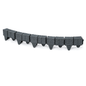 Lawn Edging Garden Palisade Anthracite Grey Stone Effect - 162cm Plastic Border, 6 x 27cm Push-In Sections for Outdoor Landscaping