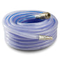 15 m / 50 ft Air Compressor Recoil Hose - 8 mm ID x 12 mm OD Reinforced PVC - Anti-Kink Pneumatic Hose with DN 7.2 Coupler & Plug